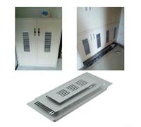 Grille de ventilation en alliage d'aluminium avec maille rectangulaire respirante pour fournir une meilleure circulation de l'air et une protection contre la poussière dans les armoires (100 x 400)
