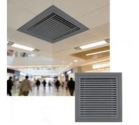 Grille de Ventilation en Aluminium 20 x 28 cm - Grille de Reprise d'air silencieuse et à Haut débit, Finition Grise antirouille, idéale pour Les Murs et Les plafonds, Parfaite pour la décora