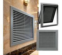 Grille de Ventilation en Aluminium de qualité supérieure, 45,7 x 116,8 cm, Grise, pour Mur, Plafond et Sol ; Grille de Reprise d'air avec Filtre Amovible pour systèmes de Chauffage, ventilat