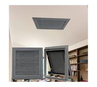 Grille de ventilation en aluminium pour reprise d'air - Couvercle de bouche d'aération pour climatisation murale/plafond, entrée d'air froid 30,5 x 111,8 cm avec porte amovible, gr