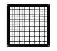 Grille de ventilation - En métal galvanisé - Rectangulaire - 200 x 200 mm - Noir