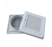 Grille de ventilation en plastique, couvercle de grille de ventilation, sortie d'air intérieure, entrée d'air carrée, matériau auxiliaire anti-insectes(100mm)