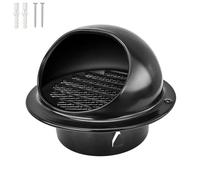 Grille de Ventilation Exterieur 100/120/200mm Grille D'aération Noir Sortie D'air Ronde Grille Aération pour Hottes D'Aspiration, Ventilations Et Conduits D'Échappement(170 mm)