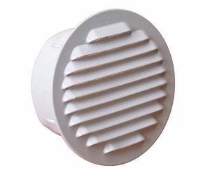 Grille de ventilation extérieur à encastrer - blanc - diamètre 100 mm AUTOGYRE