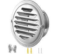 Grille de Ventilation Exterieur Grilles Aération Ronde Grille D'aération en Inox 304 Grilles D'aération pour Sortie D'air 80mm 100mm 180mm 200mm(120mm)