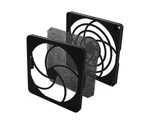 Grille de Ventilation + Filtre à poussière 80x80mm 45ppi 3 Parties Filtre à Visser