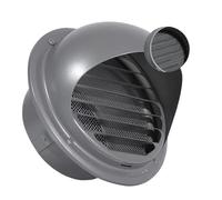 Grille de Ventilation Grille Aération Extérieur Contre Les Intempéries avec Moustiquaire sortie d’air extrait pour Sortie d’air, pour tumble dryer garage(Gris,150mm/5.9in)