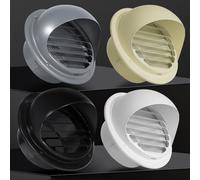 Grille de Ventilation Hotte en Acier Inoxydable Rond 70mm,100mm,150mm Grille Aeration pour Cuisine Salle de Bain Couverture de La Hotte D'aspiration Extérieure(Beige,80mm)
