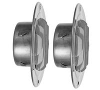 Grille de Ventilation Inox à Bouche Plate 80mm, 2 Pièces | Sortie Murale, Débit Optimisé et Pose Facile, Argenté, pour Sèche-linge et Hotte