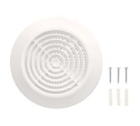 KOTARBAU® Grille d'aération pour montage au plafond avec bride/raccord de tuyau rond Blanc 100 mm