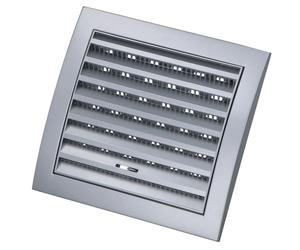 Grille de ventilation Kotarbau® - 150 x 150 mm - Verrouillable - Plastique avec protection contre les insectes - Grille d’aération rectangulaire - Lames satinées - Ventilation d’extraction et d