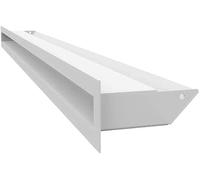 Grille de Ventilation KRATKI AIR | Grille d'air Chaud 6 x 100 cm | Blanc | Grille d'extraction pour Ventilation de cheminée | Prise d'air à Un Angle de 45 degrés | résistant à la surchauffe