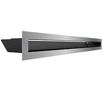 Grille de ventilation KRATKI AIR | Grille d'air chaud 6 x 60 cm | Sol | Grille d'extraction pour ventilation de cheminée | Prise d'air à un angle de 45 degrés | résistant à la surchauffe
