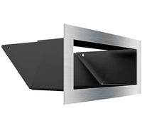 Grille de Ventilation KRATKI AIR | Grille d'air Chaud 9 x 20 cm | Sol | Grille d'extraction pour Ventilation de cheminée | Prise d'air à Un Angle de 45 degrés | résistant à la surchauffe