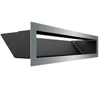 Grille de ventilation KRATKI AIR | Grille d'air chaud 9 x 40 cm | Sol | Grille d'extraction pour ventilation de cheminée | Prise d'air à un angle de 45 degrés | résistant à la surchauffe