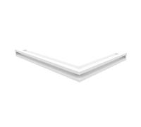Grille de Ventilation KRATKI AIR | Grille de cheminée Angle Gauche 766 x 547 x 60 mm | Blanc | Grille d'extraction pour Ventilation de cheminée | Prise d'air à Un Angle de 45 degrés