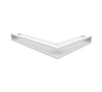 Grille de Ventilation KRATKI AIR | Grille de cheminée Angle Gauche 766 x 547 x 90 mm | Blanc | Grille d'extraction pour Ventilation de cheminée | Prise d'air à Un Angle de 45 degrés