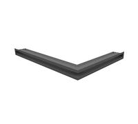 Grille de Ventilation KRATKI AIR | Grille de cheminée Coin Gauche 766 x 547 x 60 mm | Graphite | Grille d'extraction pour Ventilation de cheminée | Prise d'air à Un Angle de 45 degrés