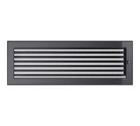 Grille de ventilation KRATKI grille de cheminée 17cm x 49cm graphite avec stores