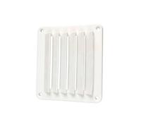 Grille de Ventilation Marine Grille d'Aération Panneau d'Aération Couvre-vent à Lames Anti-projections Cadre Plat Pré-percé Fixation par Vis Fiable, Blanc, style to 1