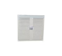 Grille de ventilation métallique à persienne blanc AUTOGYRE "582020" de 200 x 200 m/m