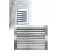 Grille de ventilation métallique for plafond et mur, en acier inoxydable 304, cache-cave moderne for bureau à domicile(17.7x17.7in-45x45cm)