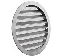 Grille de ventilation MKK - 10817 - Grille d'échappement - Filet pour insectes - Grille ronde en aluminium
