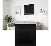 Grille de Ventilation Moderne en Aluminium 14 x 46 po pour Mur/Plafond, silencieuse, avec diffuseur linéaire élégant pour Ouverture de Conduit, Finition Noire.