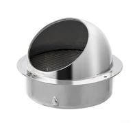 Grille de ventilation murale en acier inoxydable 304 ronde et capuchon avec écran pour capot ou montage de cuisine extracteur d'air résistant aux intempéries (B)