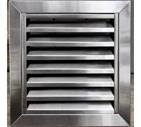 Grille de Ventilation Murale en Acier Inoxydable - Grille d'aération Robuste à persiennes, Panneau d'accès carré pour CVC, Plafond et Mur, Retour d'air métallique intérieur et extérieur (34