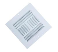 Grille de Ventilation Murale en Métal Blanc pour Salle de Bain et Cave | Persienne D'aération, Finition Métal Classique, Remplacement Rapide, Nettoyage Facile, Flux Intérieur Amélioré