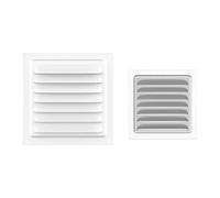 Grille De Ventilation Murale, Pignon À Persiennes Carrées Avec Écran En Maille Pour Mur Extérieur, Entrée Et Sortie D'Air De Climatisation Et De Ventilation(White,250 * 250mm)