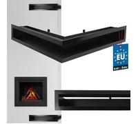 Grille de Ventilation pour Cheminée en Acier 50/50 cm Noir - Grille Aération - Ventilateur Air Chaud - KOTARBAU