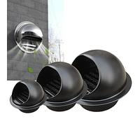 Grille De Ventilation Pour Cuisine Noir, Grille D'Aération Ronde En Acier Inoxydable Ø 70/100/150/200mm, Sortie D'évacuation Décoration Murale Grille Ventilation Hotte Circulation De L'air