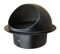 Grille De Ventilation pour Cuisine Noir Sortie D’air Murale Ronde avec Écran en Maille Ø 70/110/150/200mm Sortie D'évacuation en Acier Inoxydable Décoration Murale Grille Ventilation Hotte
