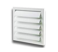 Grille de ventilation - Protection contre les intempéries - Montage en saillie - Avec lamelles à fermeture automatique - Dimensions : 284 x 284 mm