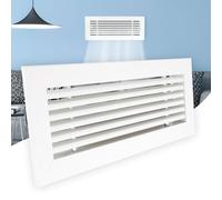 Grille de ventilation rectangulaire blanche à lame linéaire à 20 degrés Grilles d'impulsion Expulsion Retour horizontal Conduits d'air central Aluminium (300x100 mm)