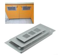 Grille de ventilation rectangulaire en alliage d'aluminium conçue pour optimiser la circulation de l'air et réduire l'entrée de poussière dans les systèmes de ventilation et d'armoire (100 x 200)