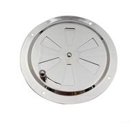 Grille de ventilation réglable en acier inoxydable de 125 mm avec bouton latéral pour applications marines, y compris bateaux et remorques offrant une circulation de l'air efficace et une protection