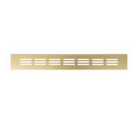 Grille de ventilation Repa Market argentée 300 x 40 mm (taille du cadre) - Cache-aération en aluminium pour plinthe de cuisine, placard, porte, sol, mur - Élégant registre de ventilation pour meubles
