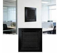 Grille de Ventilation Robuste en Acier Noir 12 x 22 Pouces - Grille de Ventilation Durable pour Mur/Plafond, Cache-registre de Gestion du Flux d'air avec vis, idéale pour la Maison et Le bur