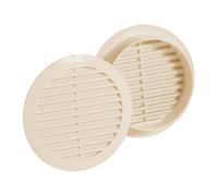 Jardibric - Grille à Encastrer Ronde de Ventilation Sable (Ø 100) - Accessoire Pratique et Esthétique pour une Circulation d'Air Optimale - Diamètre Intérieur Ø 95mm