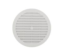 Grille de ventilation ronde 100cm² avec moustiquaire - NICOLL - 1B113 blanc