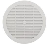 Grille de ventilation ronde 100cm² avec moustiquaire - NICOLL - 1B113 blanc