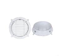 Grille de ventilation ronde, 29 x 29 x 6 cm, design encastré, circulation de l'air efficace, maille mozzie intégrée, pour cuisine et salle de bain (250Y-X-T)