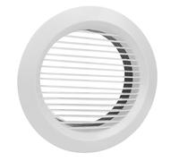 Grille de Ventilation Ronde de 200 Mm, Grille de Ventilation Droite en Plastique ABS Blanc, Grille de Ventilation Légère avec Maille en Nylon, pour Salle de Bain, Cuisine, Bureau