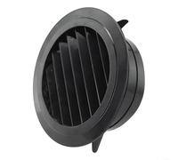 Grille de ventilation ronde en ABS noir pour montage mural et plafond, diffuseur d'air amovible avec flux d'air efficace à faible bruit, diamètre du tube de 75/100/150/200 mm (150 mm)