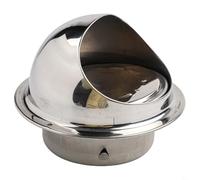 Grille de ventilation ronde en acier inoxydable avec bride pour un montage sûr et un échappement de fumée avec clapet anti-retour 100 mm