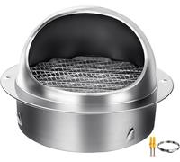 Grille de ventilation ronde en acier inoxydable de 140 mm - Ventilation murale pour une meilleure circulation de l'air et une décoration d'intérieur élégante