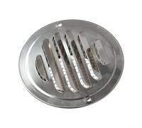 Grille de ventilation ronde en acier inoxydable - Design supérieur pour une circulation de l'air et une installation facile sur les murs extérieurs (tube de 80 mm)